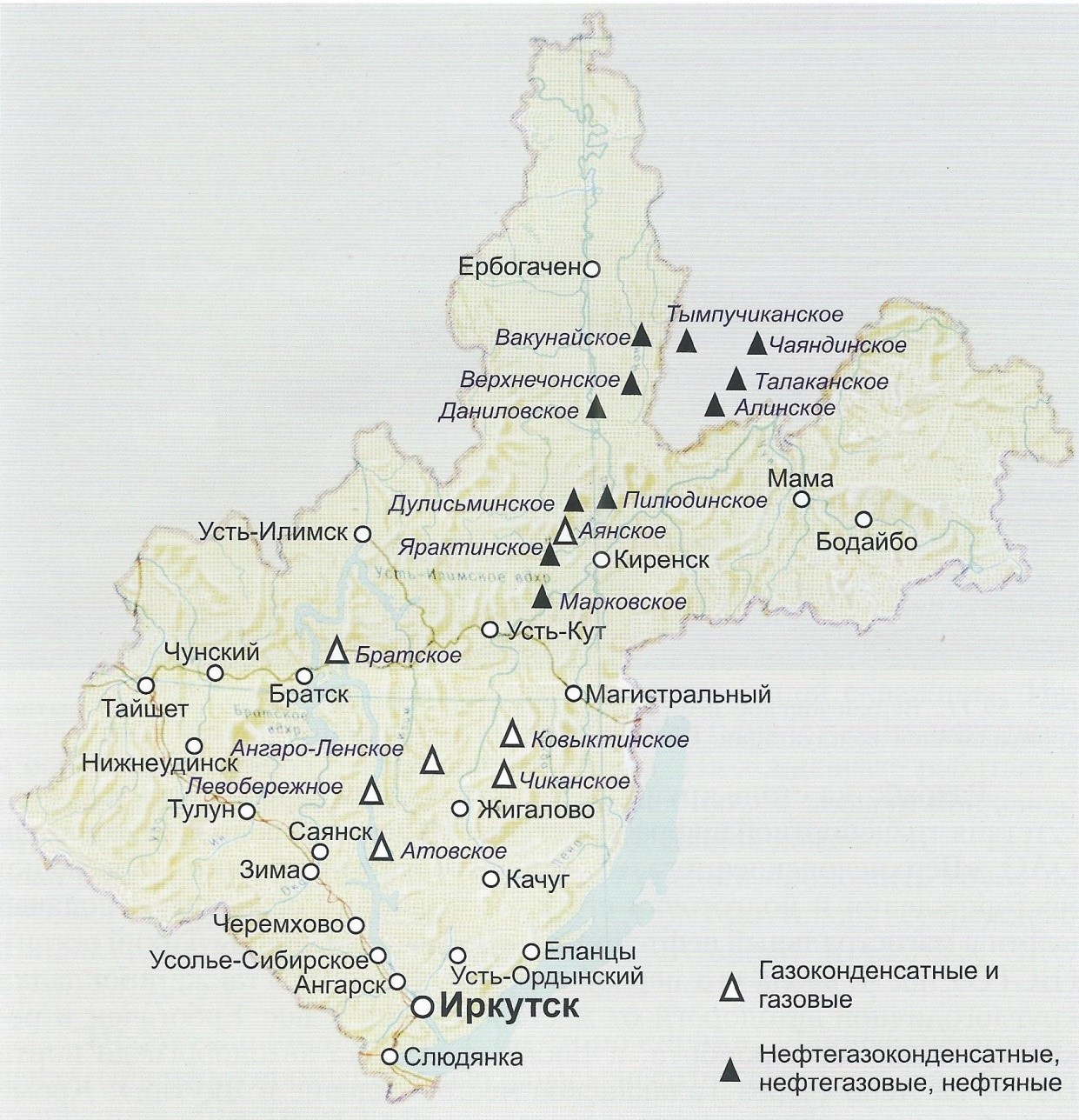 Карта катангского района иркутской области