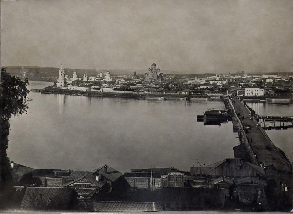 Понтонный мост через Ангару 1893 г.