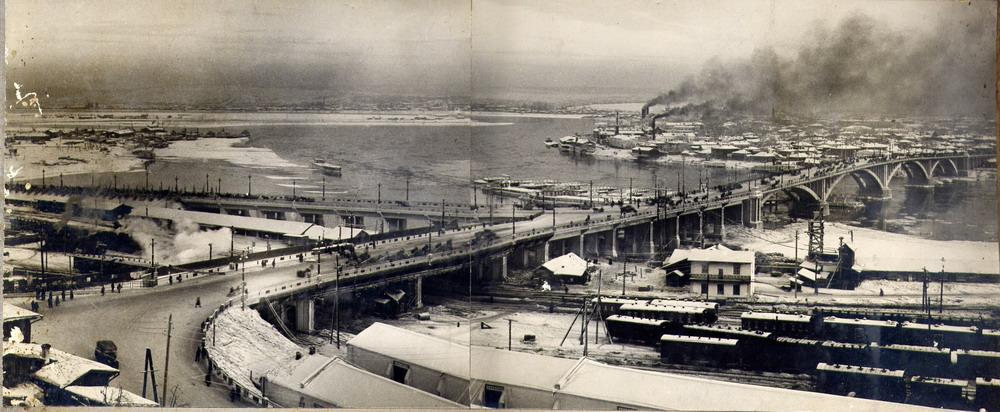 Общий вид железобетонного моста. Декабрь 1936г.