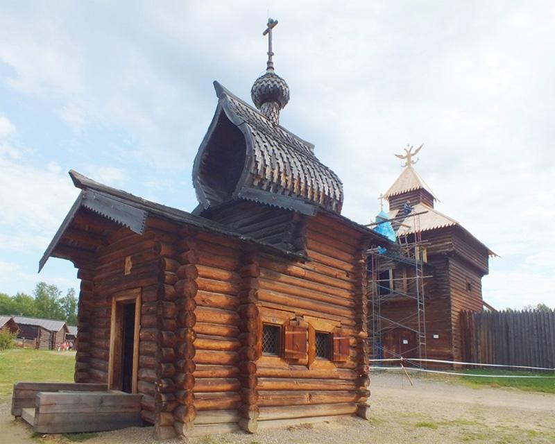 Казанская церковь из Илимского острога в музее-заповеднике &quot;Тальцы&quot;