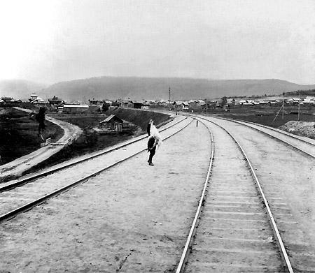 Кругобайкальская железная дорога. Предположительно ст.Култук. 1905 г.