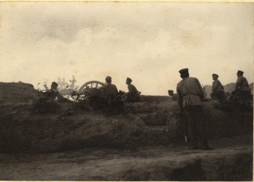 Бой на Далинском перевале 14 июля 1904 года. 1 батарея 6 Восточно-Сибирской стрелковой артиллерийской бригады в 6 часов утра