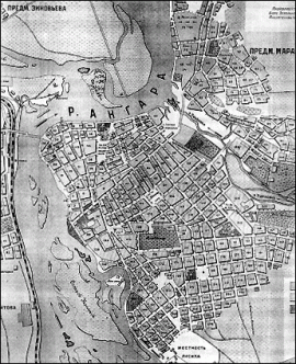 План города Иркутска 1930 г. (фрагмент). Собрание С. И. Медведева