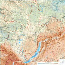 Физическая карта Иркутской области