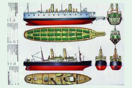 Схема-чертеж ледоколов «Байкал» и «Ангара»