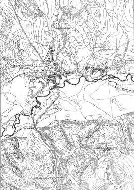 План окрестностей Иркутска. Район Уриковского селения. 1893 г.