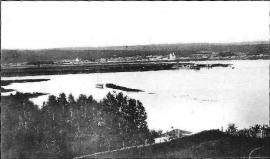 Вид Иркутска из Глазково (левая часть панорамы). Фото 1867 г. (?)