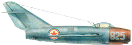 МиГ-15 бис, на котором подполковник Е.Г. Пепеляев летал в начальный период своего участия в Корейской войне.